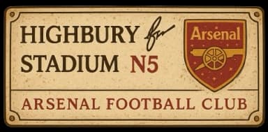 Arsenal Highbury Street Sign